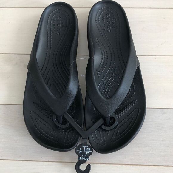 Crocs Women's Kadee II Black Flip Size 6 - Picture 1 of 4